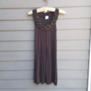 Vibe Black Stretchy Dress With Rosettes size Medium